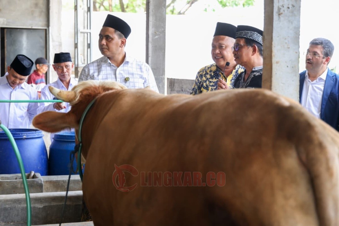 Wakil Gubernur Jawa Tengah Taj Yasin Maemoen saat meresmikan Rumah Pemotongan Hewan Halal MAJT MAS, Jumat (17/10/2025). Foto: dokumentasi