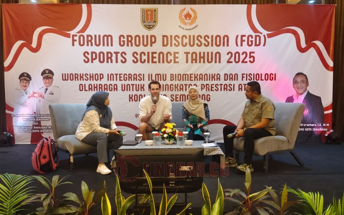 Forum Group Discussion (FGD) bertema “Workshop Integrasi Ilmu Biomekanika dan Fisiologi Olahraga untuk Peningkatan Prestasi Atlet” di Hotel Quest Semarang. (dok KONI Semarang)