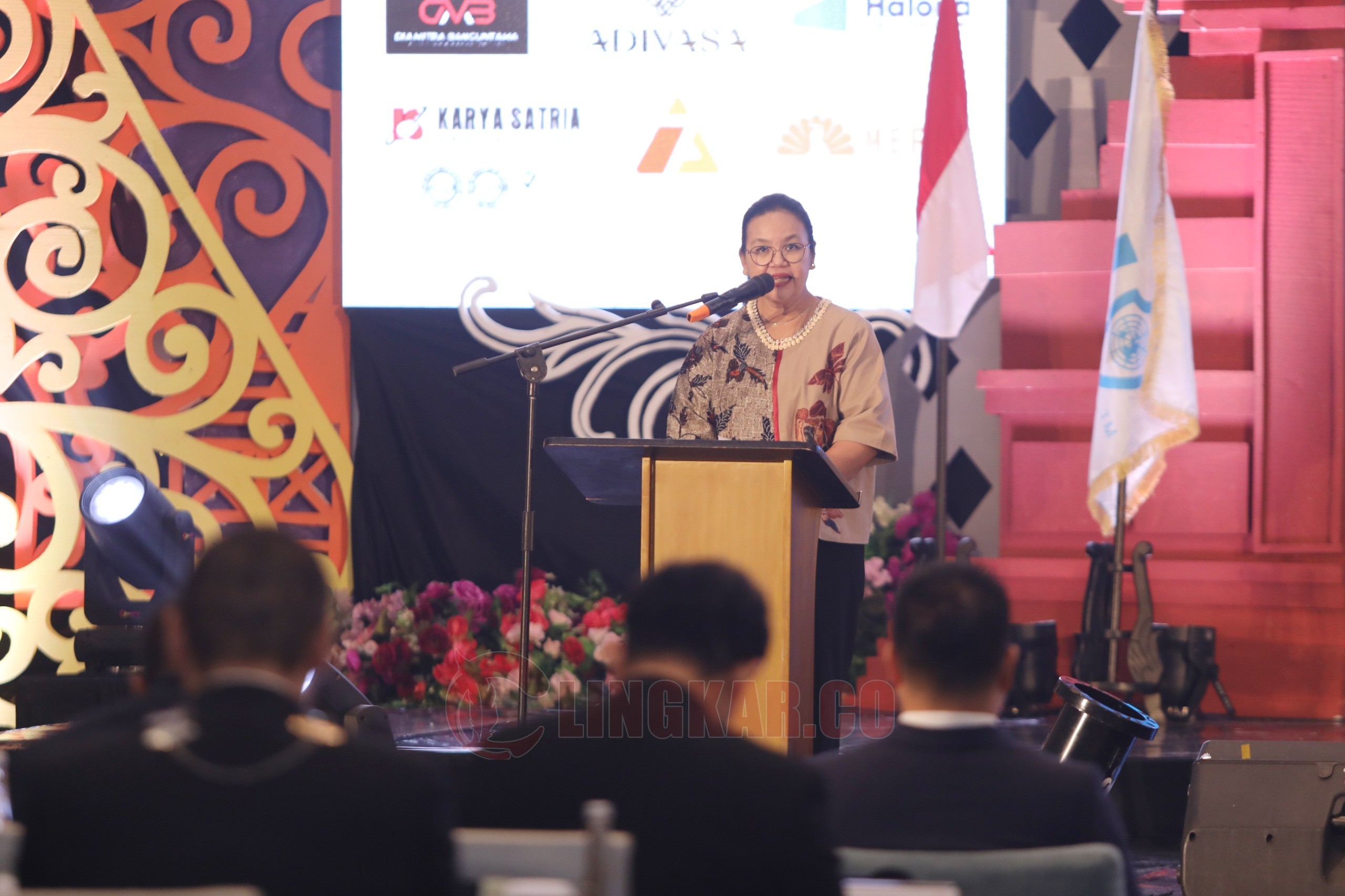 Wali Kota Semarang, Agustina Wilujeng Pramestuti saat memberikan sambutan dalam acara JCI Indonesia National Convention 2025 di Padma Hotel Semarang. (dok Pemkot Semarang)