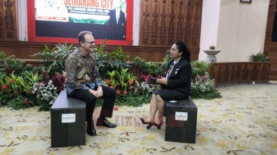 Wali Kota Semarang, Agustina Wilujeng Pramestuti terima kunjungan Duta Besar Inggris untuk Indonesia, Mr. Dominic Jermey, dalam rangka kunjungan resmi pertamanya ke Semarang. (dok Pemkot Semarang)