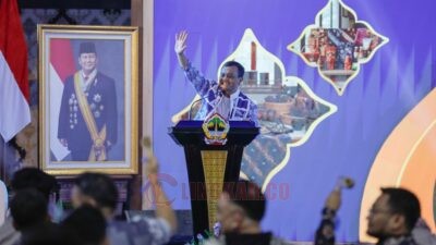 Gubernur Jawa Tengah Ahmad Luthfi saat menghadiri puncak perayaan Hari Ekonomi Kreatif Nasional (Hekrafnas) di gedung Gradhika Bhakti Praja, Jumat (31/10/2025) malam. Foto: dokumentasi