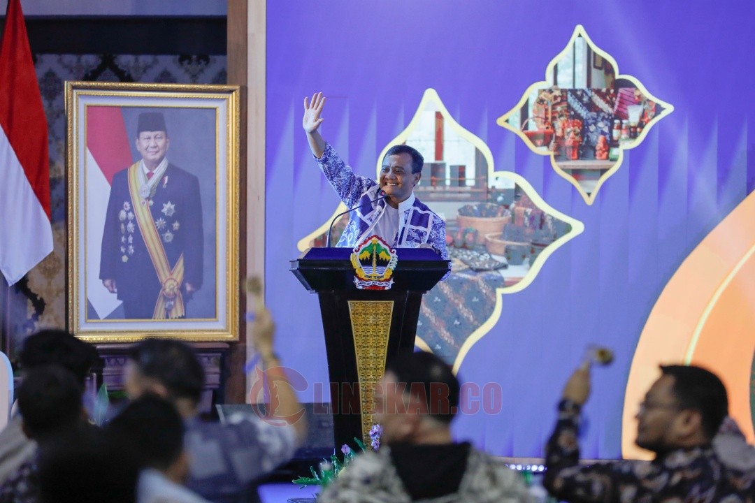 Gubernur Jawa Tengah Ahmad Luthfi saat menghadiri puncak perayaan Hari Ekonomi Kreatif Nasional (Hekrafnas) di gedung Gradhika Bhakti Praja, Jumat (31/10/2025) malam. Foto: dokumentasi