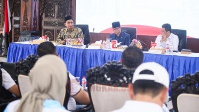 Wagub Jateng Taj Yasin Maimoen saat menghadiri Soft Launching Liga Desa 2025 yang digelar di Pendopo Pemerintah Kabupaten Semarang, Kamis (20/11/2025),