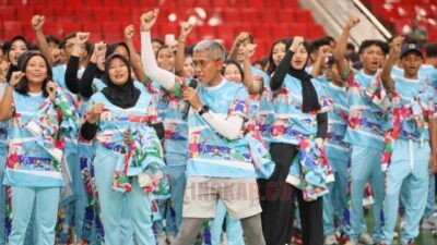 Kontingen Jawa Tengah untuk Popnas XVII dan Peparpenas XI di Jakarta. Foto: dokumentasi