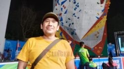 Sekretaris Umum FPTI, Wahyu Pristiawan Buntoro disela kegiatan Kejurnas Panjat Tebing di Wall Climbing Centre, kompleks GOR Jatidiri Semarang, Selasa (25/11/2025). Foto: istimewa