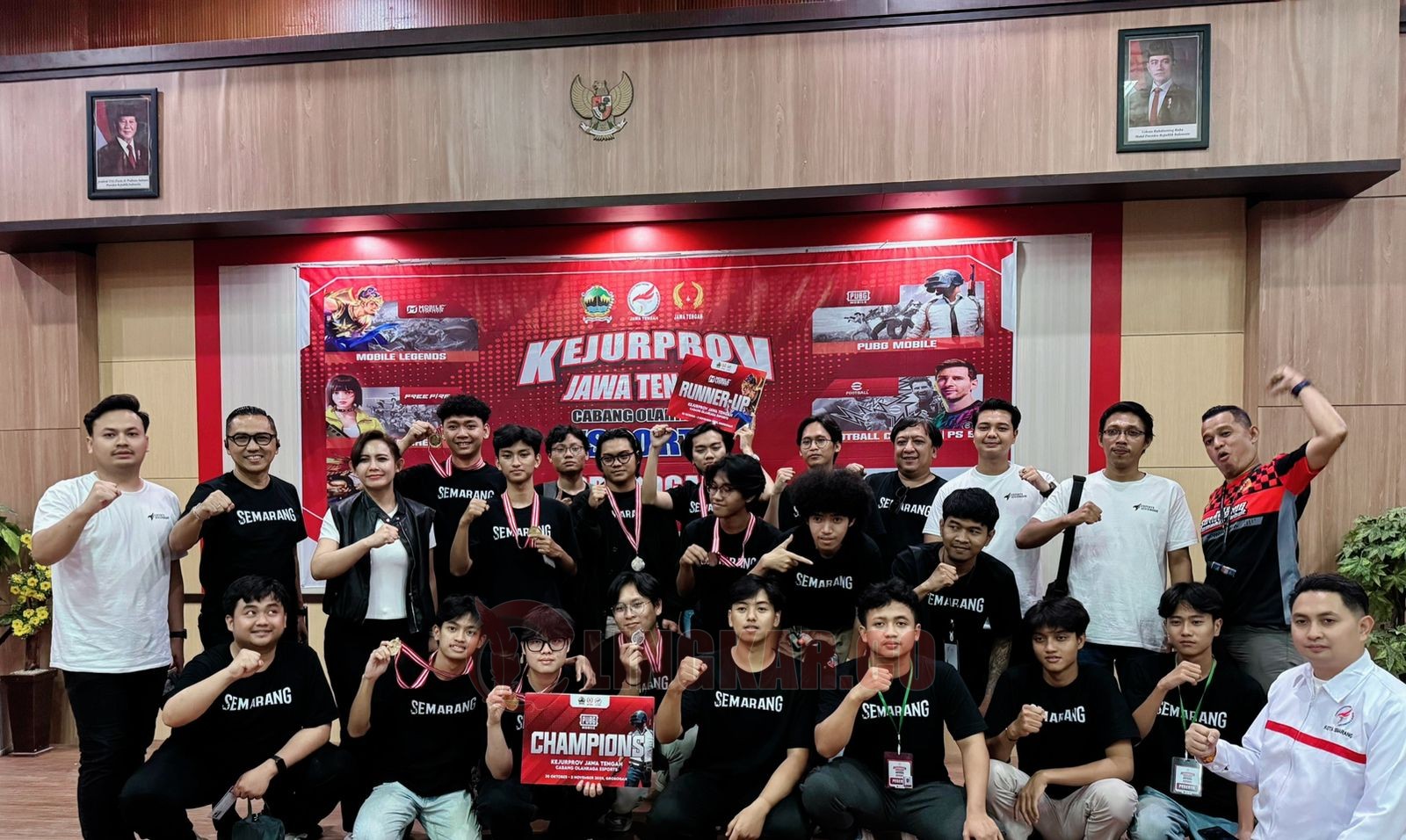 Tim PDESI Kota Semarang usai ikuti Kejurprov E-Sport Jateng 2025 di Grobogan. (dok KONI Semarang)