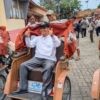 Presiden Prabowo Salurkan 100 Becak Listrik di Rembang
