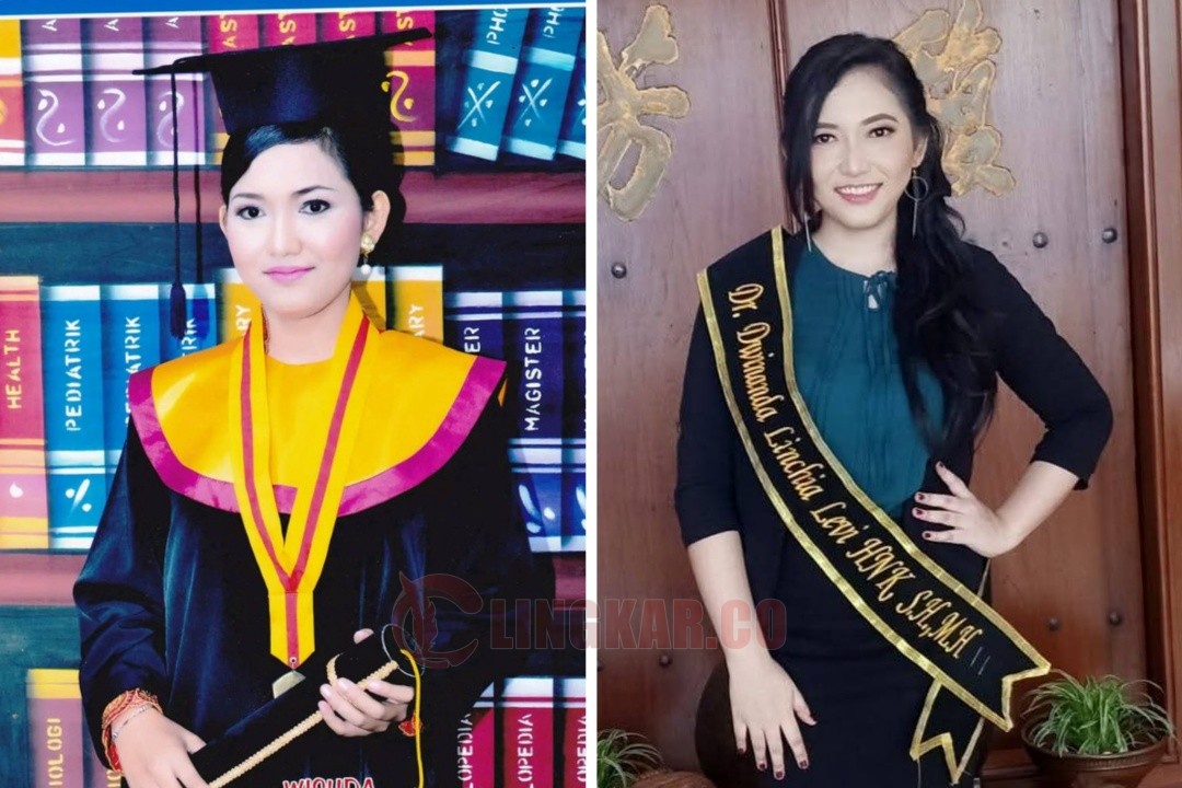 Mendiang Dosen Untag, Dwinanda Lenchia Levi. Kolase foto: Lingkar.co