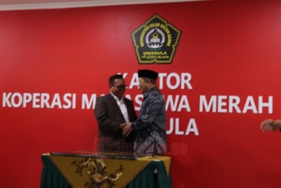 Peluncuran Koperasi Mahasiswa Merah Putih Unissula Semarang. Foto: dokumentasi/istimewa