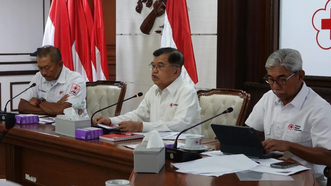 Ketua Umum PMI, Jusuf Kalla saat Mukernas Tahun 2025 di yang digelar di Markas Pusat PMI, Jakarta, pada Senin (22/12/2025). Foto: dokumentasi
