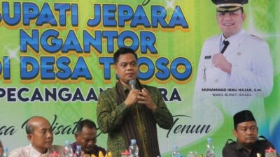 Bupati Jepara, Witiarso Utomo Ngantor di Desa Troso, Kecamatan Pecangaan, Selasa (23/12/2025).