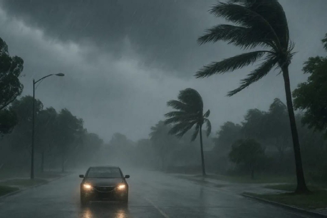 Ilustrasi hujan lebat disertai angin kencang. Foto: istimewa