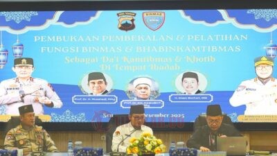 Kegiatan pembekalan dan sertifikasi dai polisi yang diikuti 60 Bhabinkamtibmas di aula Mapolda Jateng, Rabu (3/12/2025).