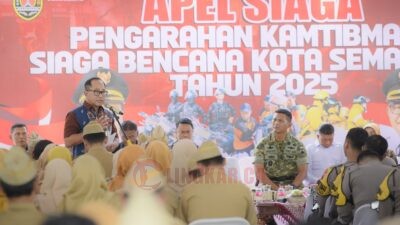 Wakil Wali Kota Semarang, Iswar Aminuddin saat menghadiri Pengarahan Kamtibmas dan Siaga Bencana Kota Semarang tahun 2025. (dok Pemkot Semarang)
