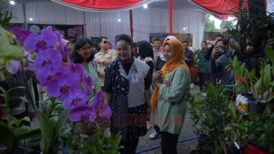 Wali Kota Semarang, Agustina Wilujeng Pramestuti hadiri Pameran dan kontes tanaman hias di halaman parkir Eks Wonderia, Jalan Sriwijaya, Tegalsari, Candisari. (dok Pemkot Semarang)