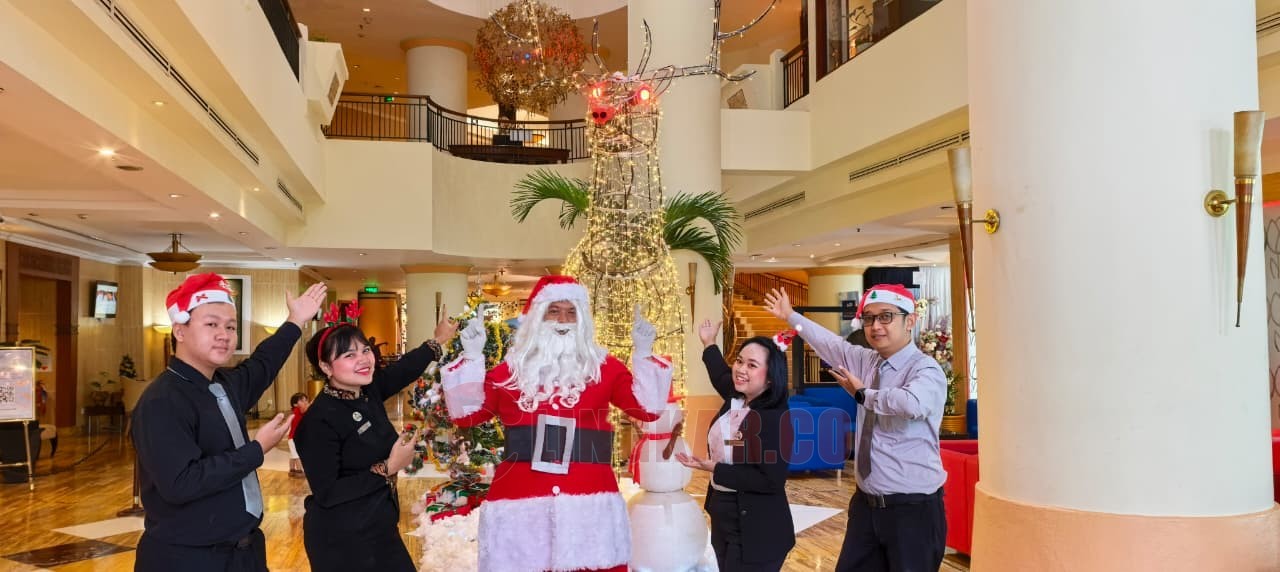 Suasana Natal di Grand Candi Hotel Semarang. Foto: dok pribadi/Lingkar.co