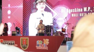 Wali Kota Semarang, Agustina Wilujeng Pramestuti saat menghadiri acara Semarang Bercerita di POJ City, Semarang. (dok Pemkot Semarang)