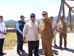 Presiden Prabowo Tinjau Langsung Jembatan Putus Di Aceh