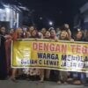 Ratusan Warga Mangir Demo Tolak Jalan Desa Dilintasi Dump Truk Galian C