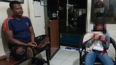 Bocah 11 tahun asal Pakintelan Gunungpati Kota Semarang saat di Polsek Ungaran Kabupaten Semarang. Foto: dokumentasi