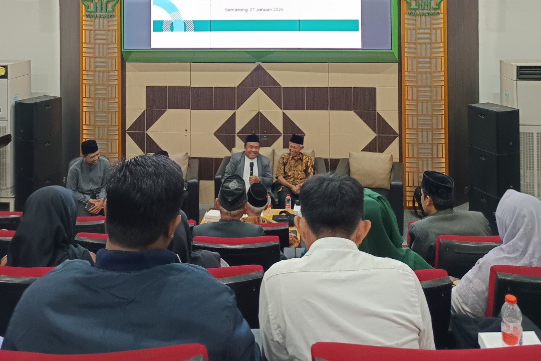 Lokakarya Imsakiyah Ramadan 1447 H/2026 M yang digelar oleh Lembaga Penelitian dan Pengabdian kepada Masyarakat (LP2M) UIN Walisongo Semarang, Selasa (27/1/2026). Foto: dokumentasi