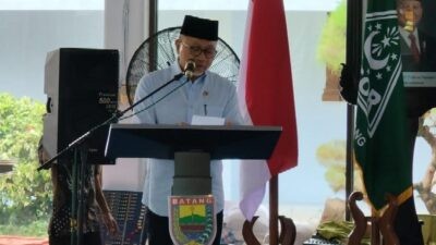 Menko Pangan RI Zulkifli Hasan saat sambutan acara Penandatanganan MoU pembentukan ekosistem UMKM di Pendapa Kabupaten Batang, Jawa Tengah, Jumat (30/1/2026). Foto: dokumentasi