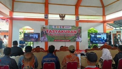 Tasyakuran Swasembada Pangan Pemkab Nganjuk di Pendopo Kecamatan Lengkong, Kabupaten Nganjuk, Jawa Timur, Rabu (7/1/2026). Foto: dokumentasi