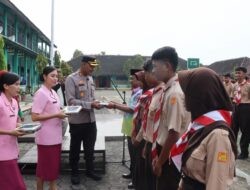 Distribusi MBG perdana dari SPPG Polres Kendal,di SMP N 1 Brangsong,