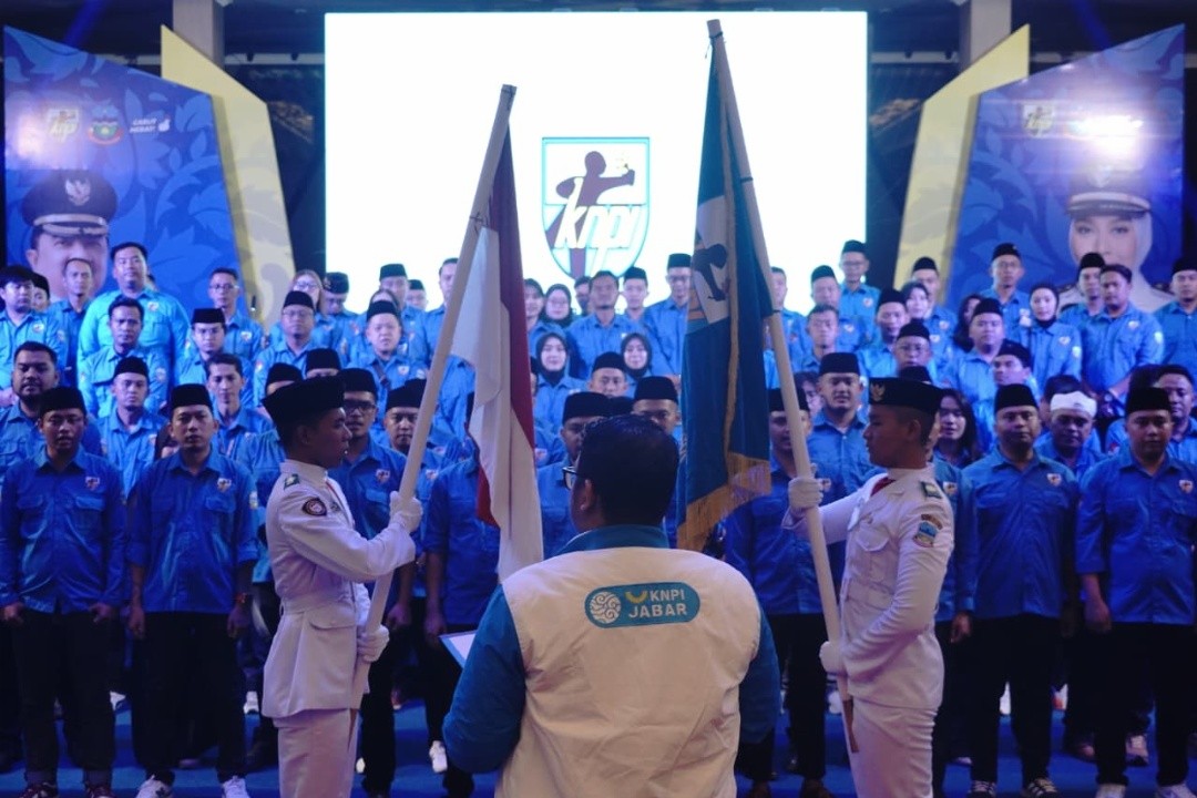 Prosesi pelantikan DPD KNPI Kabupaten Garut Periode 2026-2029 resmi dilantik di Gedung Pendopo Garut, Jalan Kabupaten, Kecamatan Garut Kota, Kabupaten Garut, Kamis (8/1/2026). Foto: dokumentasi