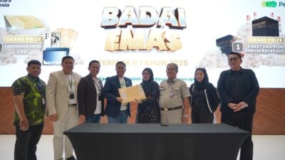 Pegadaian umumkan pemenang program Undian Badai Emas Periode II dan Grand Prize Tahun 2025. (dok Pegadaian)