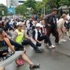 Flashmob Tari Jawa Pelajar SMP Warnai CFD Pahlawan Semarang, Pepadi Dorong Regenerasi Budaya