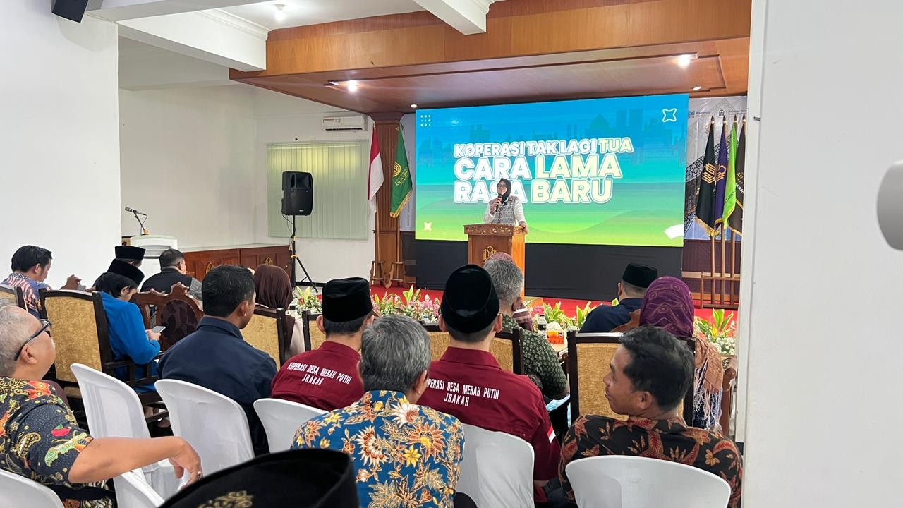 Koperasi Goes To Campus , Kementerian Koperasi bersama Akurat.co menyasar kalangan mahasiswa di IAI An-Nawawi Purworejo, Sabtu (14/2/2026). (dok Istimewa)