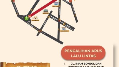 Rute pengalihan arus Karnaval Dugderan. (dok Pemkot Semarang)