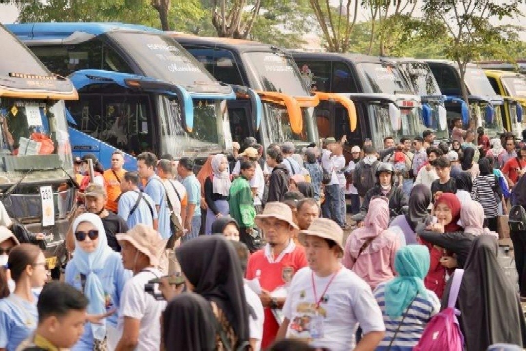 Jelang Lebaran 2026, 325 Armada Mudik Gratis Jateng Mulai Penuhi TMII, Siap Angkut 16 Ribu Pemudik