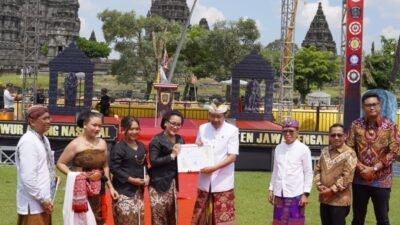 Puncak pelaksanaan Tawur Agung rangkaian Hari Suci Nyepi Tahun Saka 1948 di pelataran Candi Prambanan Yogyakarta, Rabu (18/3/2026). Foto: dokumentasi