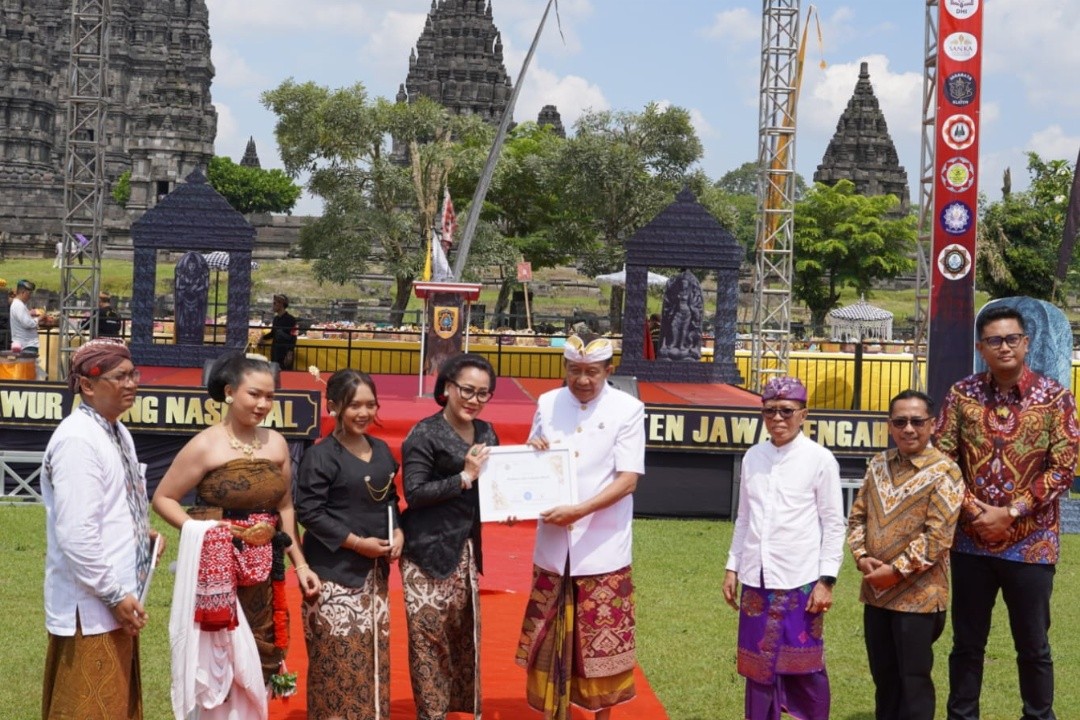 Puncak pelaksanaan Tawur Agung rangkaian Hari Suci Nyepi Tahun Saka 1948 di pelataran Candi Prambanan Yogyakarta, Rabu (18/3/2026). Foto: dokumentasi