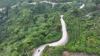 Pemandangan jalan menuju Desa Malasari, Kecamatan Nanggung, Kabupaten Bogor, Jawa Barat. Foto: dokumentasi