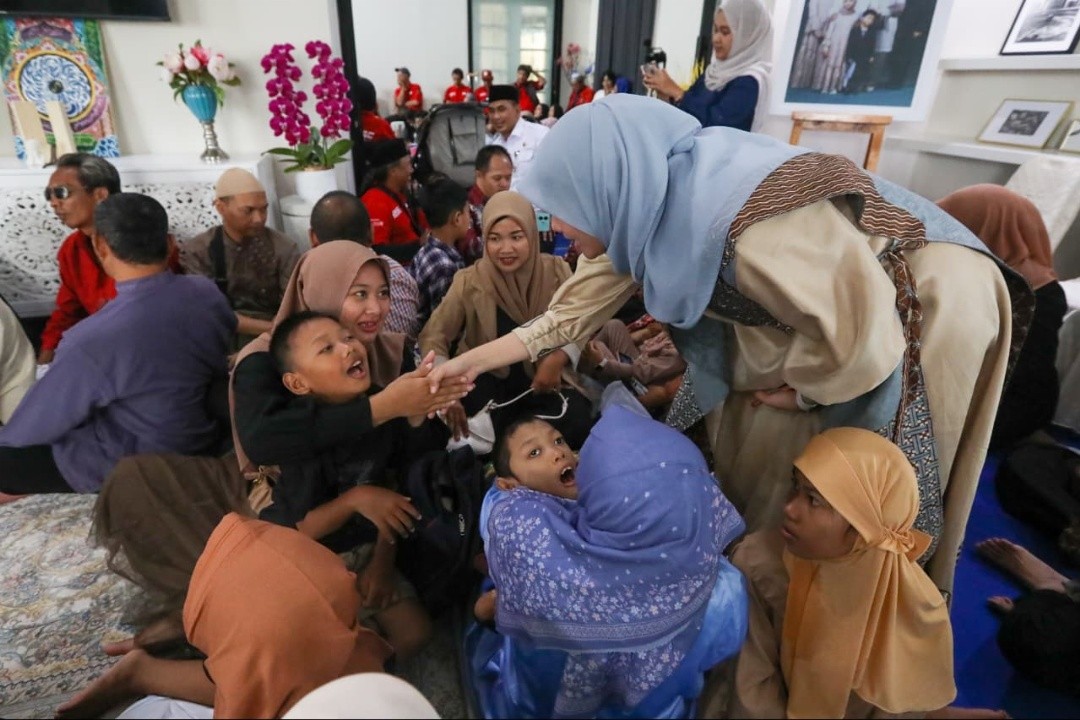 Komunitas difabel saat bersilaturahmi di Rumah Dinas Wakil Gubernur Jawa Tengah' Taj Yasin Maimoen (Gus Yasin), Rabu (25/3/2026). Foto: dokumentasi