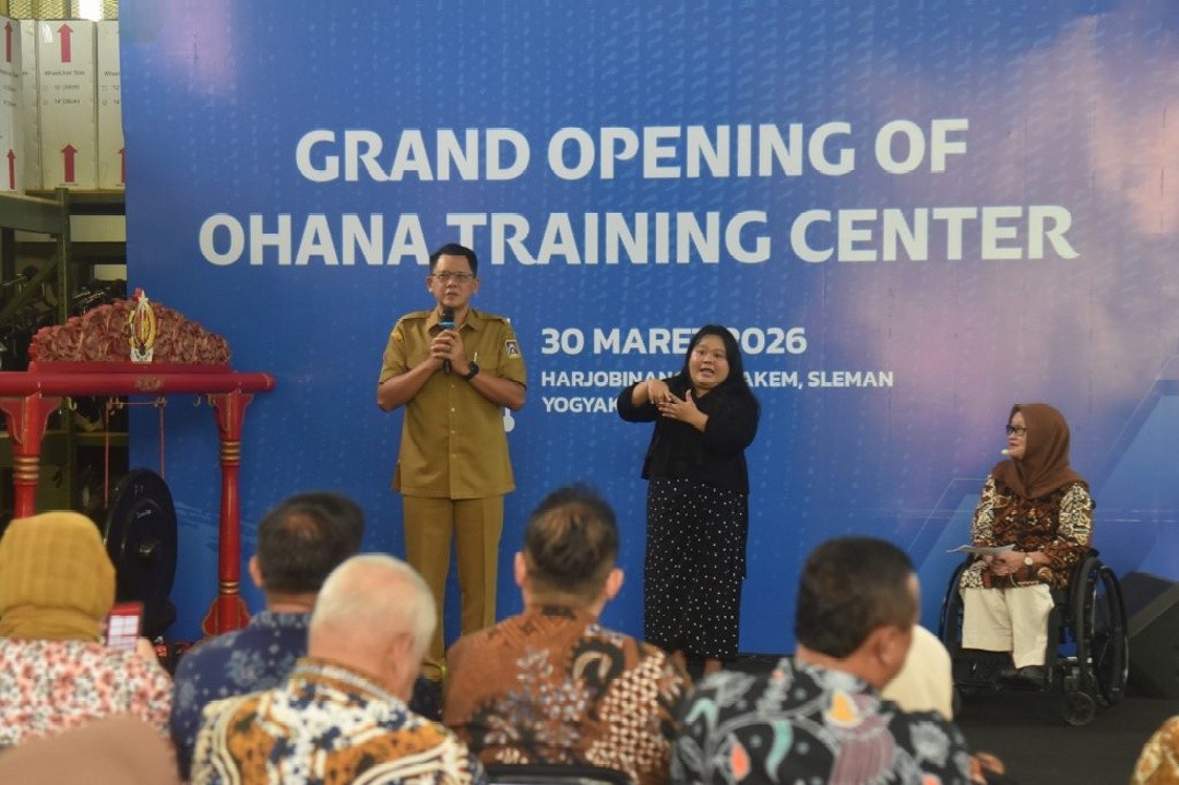 Wakil Bupati Sleman, Danang Maharsa saat menghadiri grand opening gedung (kantor dan warehouse) OHANA Training Center. Foto: dokumentasi
