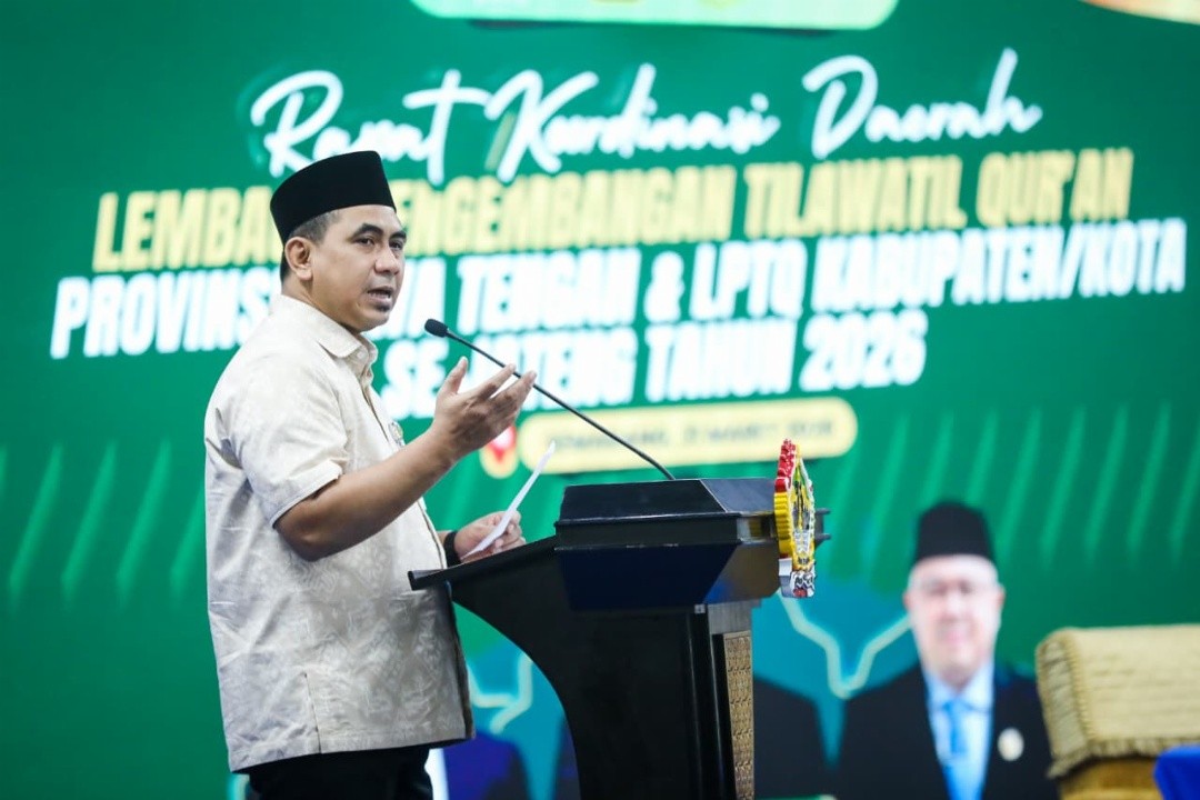 Wakil Gubernur Jawa Tengah, Taj Yasin Maimoen saat rapat koordinasi LPTQ Jawa Tengah. Foto: dokumentasi