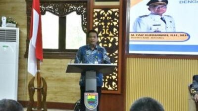 Wakil Bupati Batang, Suyono saat Rakor Yayasan dan Mitra Satuan Pelayanan Pemenuhan Gizi (SPPG) di Aula Bupati Batang, Kabupaten Batang, Jawa Tengah, Kamis (5/3/2026). Foto; dokumentasi