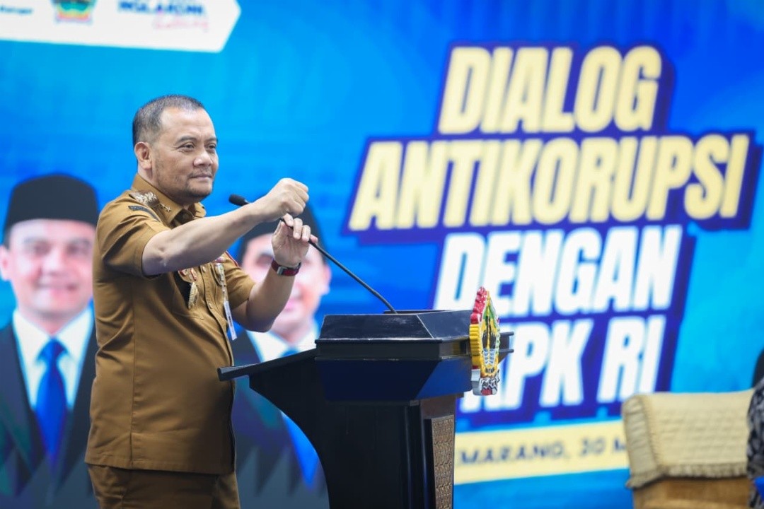 Gubernur Jawa Tengah Ahmad Luthfi di gedung Gradhika Bhakti Praja, Kota Semarang pada Senin (30/3/2026).