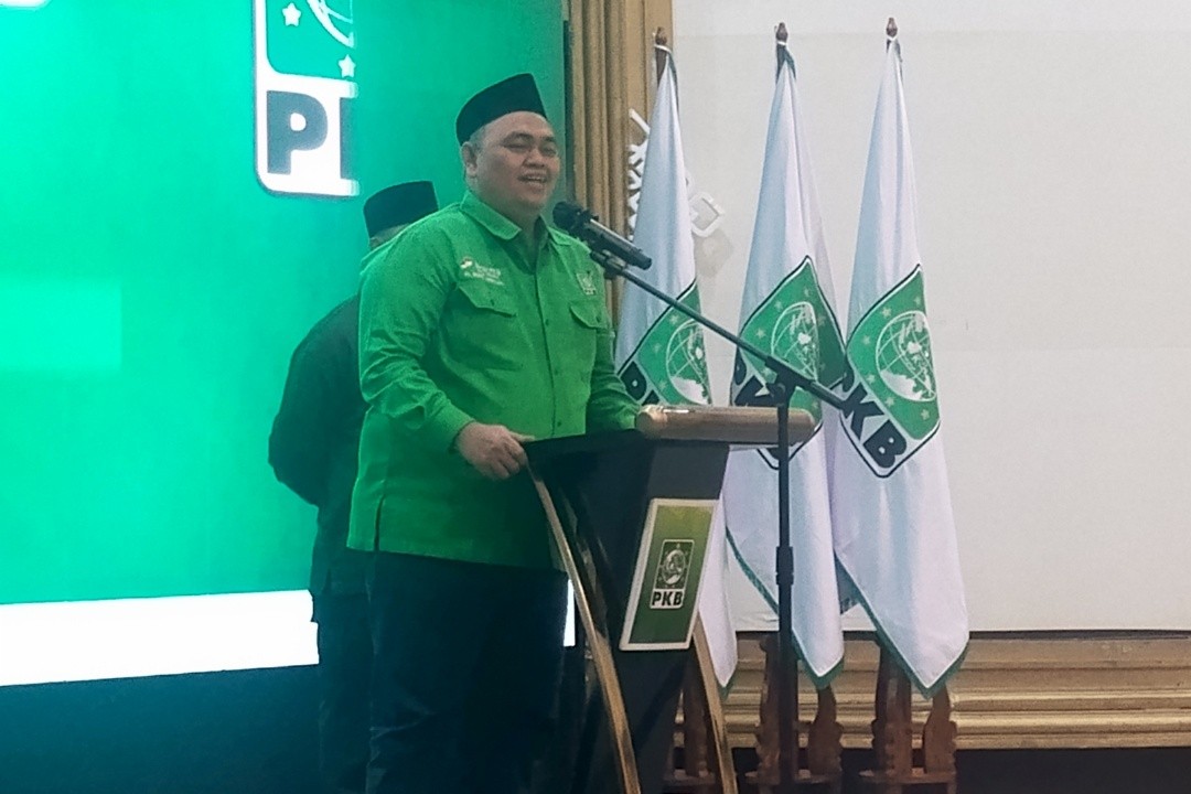 Ketua DPW PKB Jawa Tengah, Sarif Abdillah saat pembukaan Muscab PKB Kota Semarang pada Rabu (15/4/2206) di hotel Pandanaran. Foto: Rifqi Lingkar.co