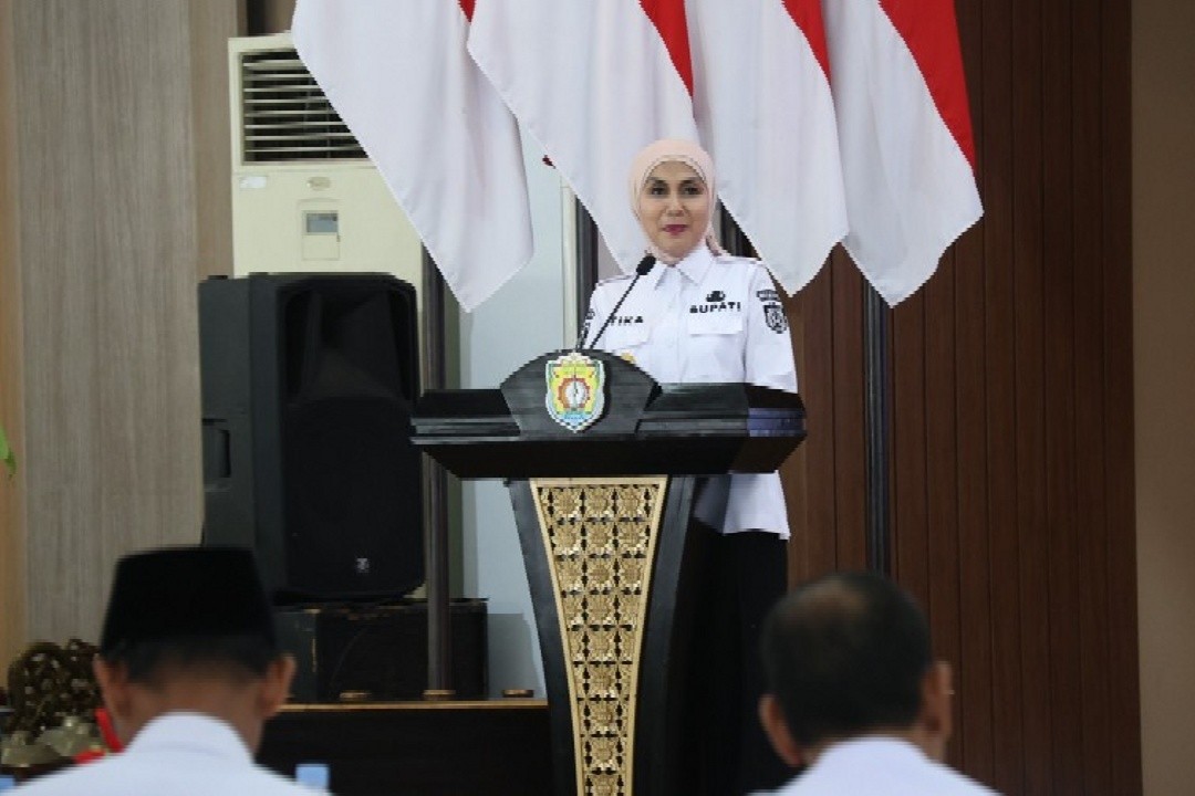 Bupati Kendal Dyah Kartika Permanasari saat menyampaikan sambutan pembukaan Musrenbang RKPD Kabupaten Kendal 2027. Foto: dokumentasi