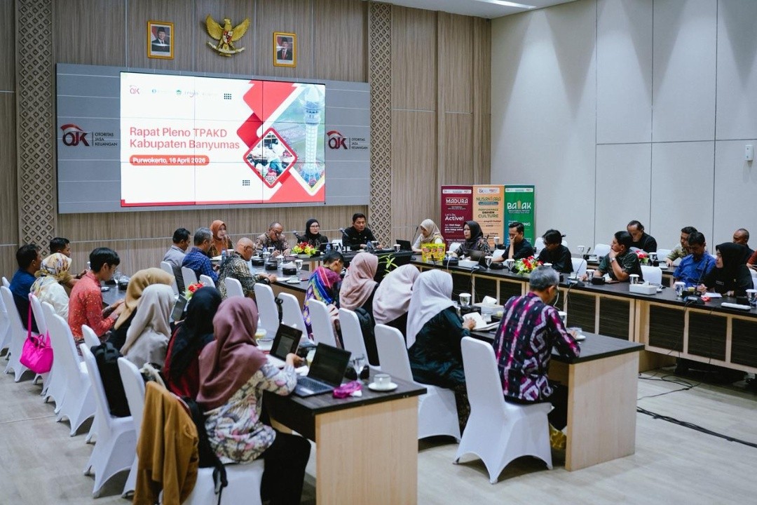 Rapat Pleno Program Kerja TPAKD yang digelar di Aula Kantor OJK Purwokerto, Kabupaten Banyumas, Jawa Tengah, Kamis (16/4/2026). Foto: dokumentasi