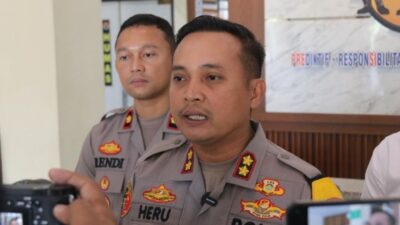 Kapolres Kudus AKBP Heru Dwi Purnomo saat jumpa pers. Foto: istimewa