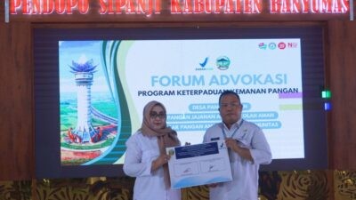 Wakil Bupati Banyumas, Dwi Asih Lintarti saat menghadiri Forum Advokasi Program Keterpaduan Keamanan Pangan tahun 2026 di Pendopo Si Panji, Kabupaten Banyumas, Jawa Tengah, Rabu (8/4/2026). Foto: dokumentasi