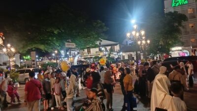 Suasana di Kawasan Kota Lama Semarang pada masa libur Lebaran. (dok Pemkot Semarang)