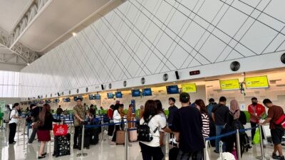 Suasana di Bandara Ahmad Yani Semarang pada Libur Lebaran 2026. (dok Bandara Ahmad Yani Semarang)
