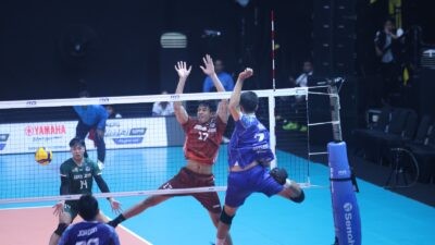 Pertandingan Surabaya Samator dan Garuda Jaya di Proliga 2026. (dok Proliga 2026)